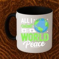 All I Want Is World Peace Graphic Coffee Mug thumb 2