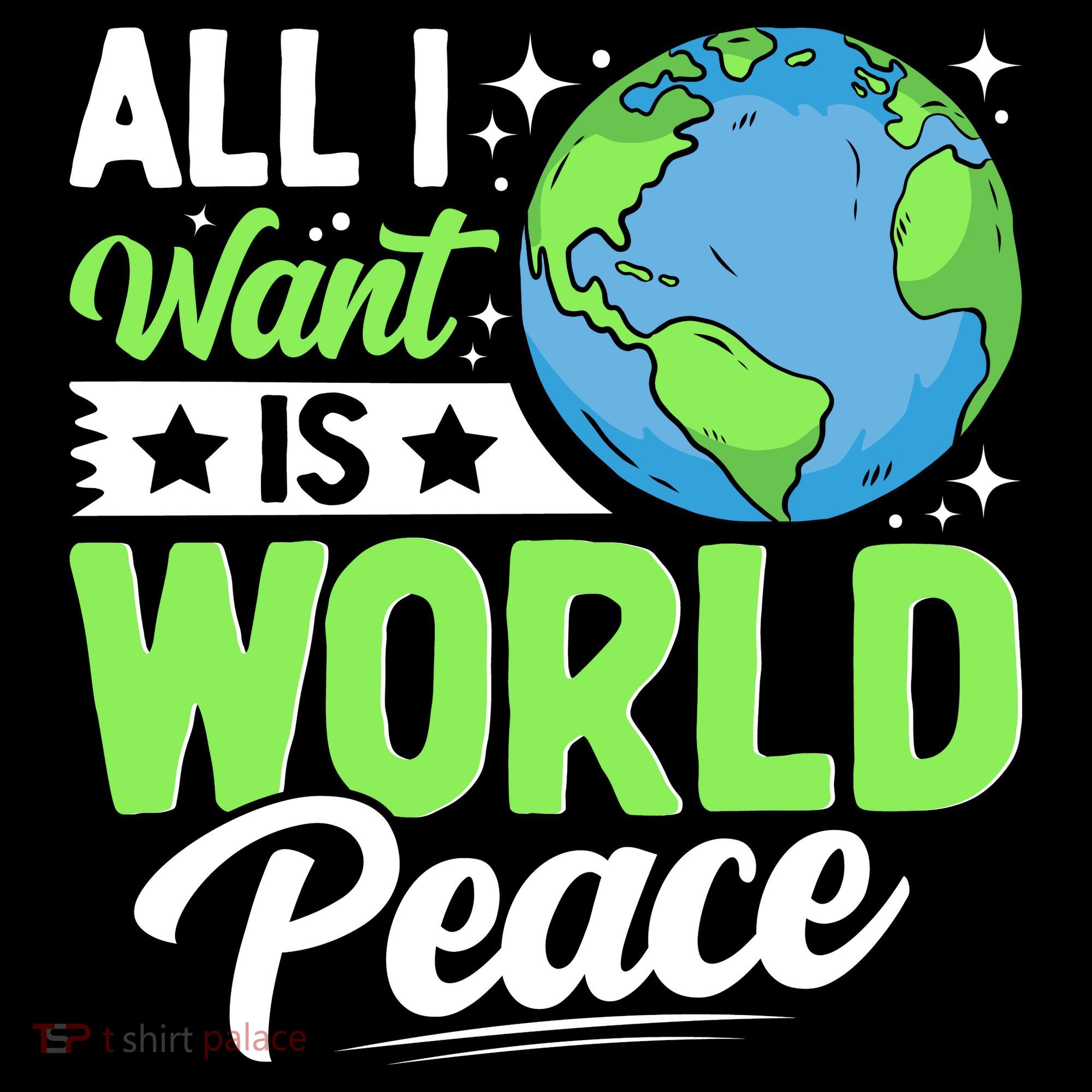 All I Want Is World Peace Graphic Coffee Mug