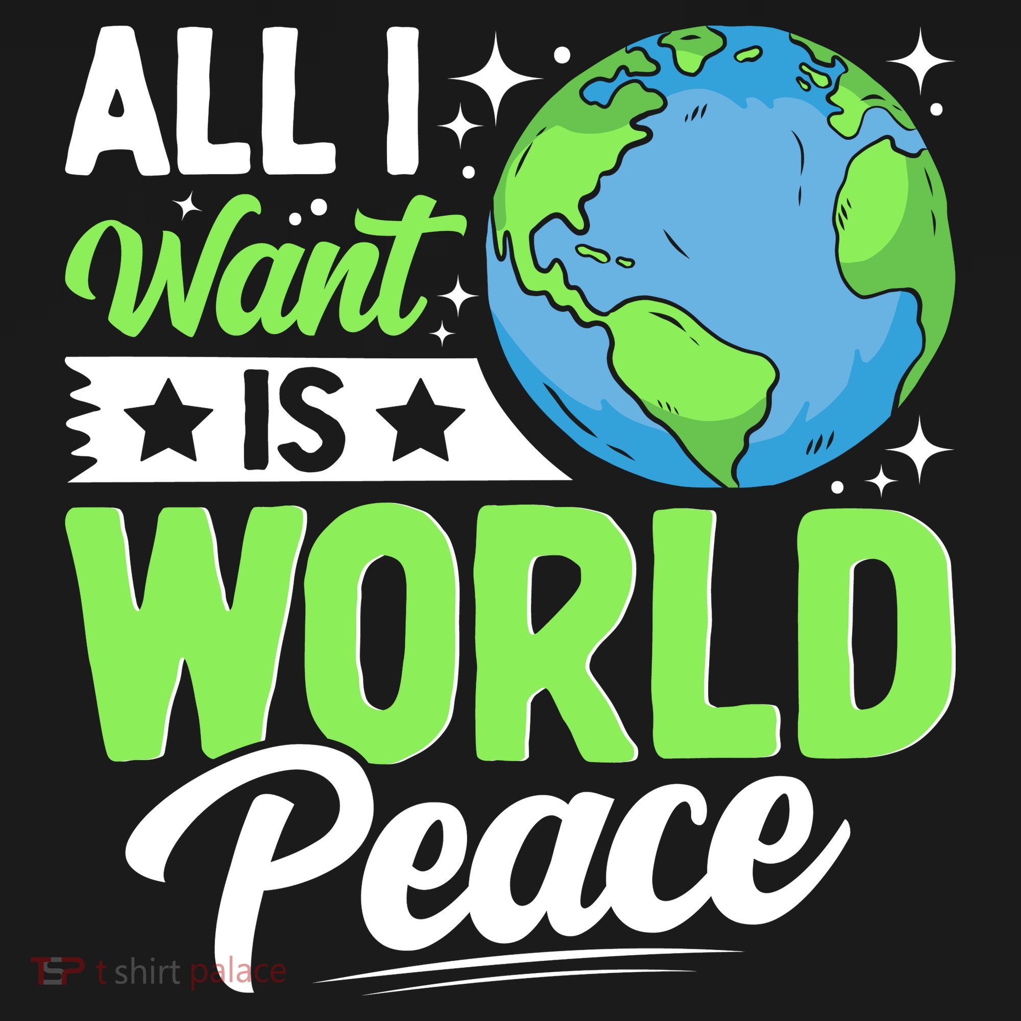All I Want Is World Peace Graphic Toddler Hoodie