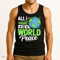 All I Want Is World Peace Graphic Tank Top thumb 3