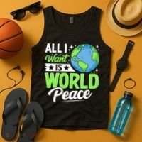 All I Want Is World Peace Graphic Tank Top thumb 4