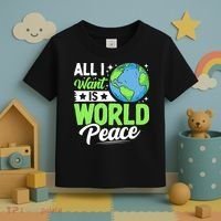 All I Want Is World Peace Graphic Toddler T-Shirt thumb 3