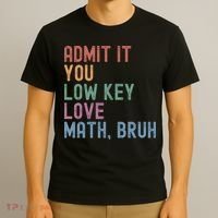 Admit It You Low Key Love Math Bruh T-Shirt thumb 3