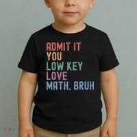 Admit It You Low Key Love Math Bruh Toddler T-Shirt thumb 2