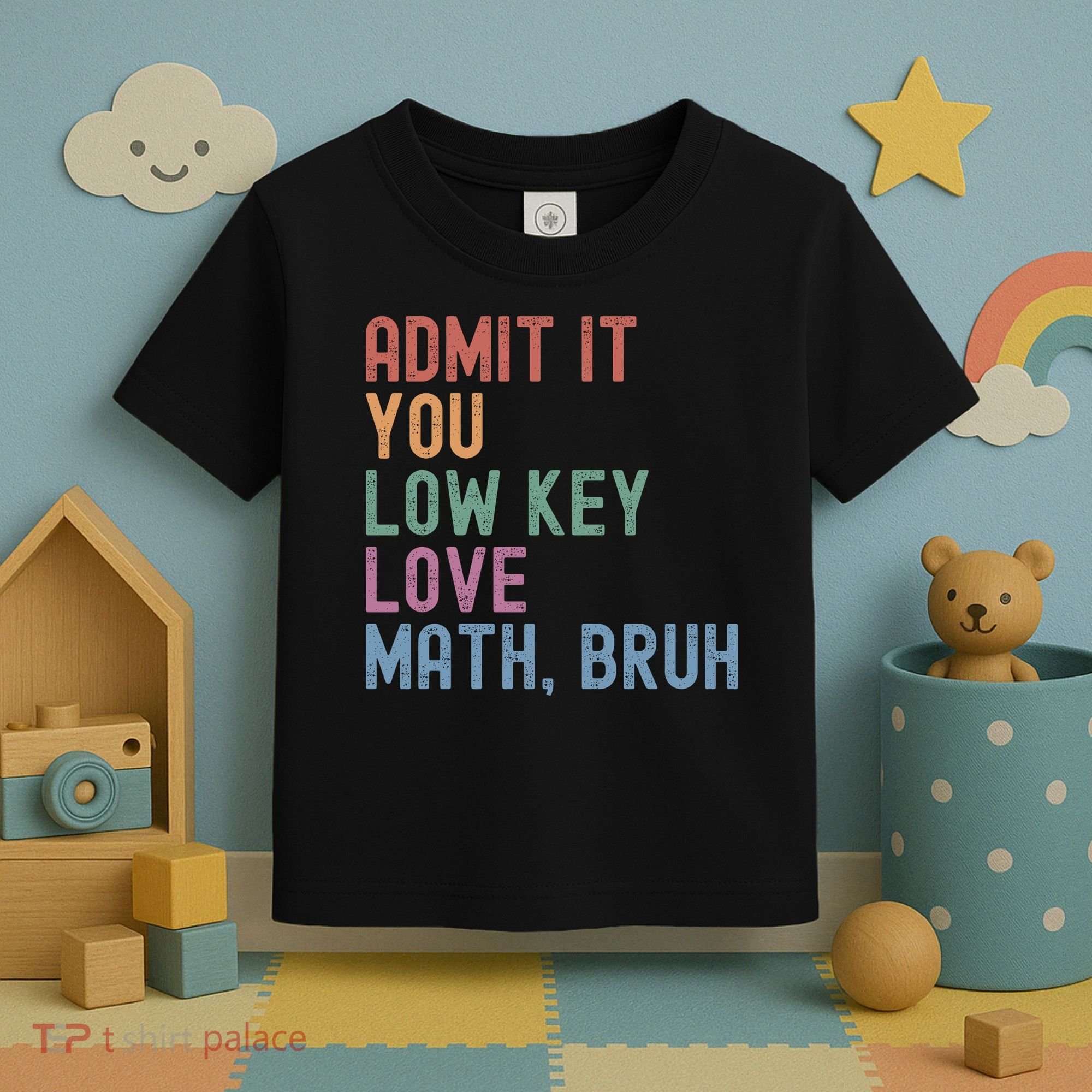 Admit It You Low Key Love Math Bruh Toddler T-Shirt