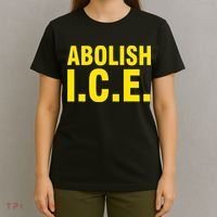 Abolish ICE Yellow Anti I.C.E T-Shirt thumb 4