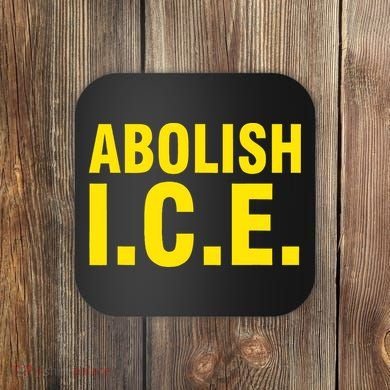 Abolish ICE Yellow Anti I.C.E Coaster