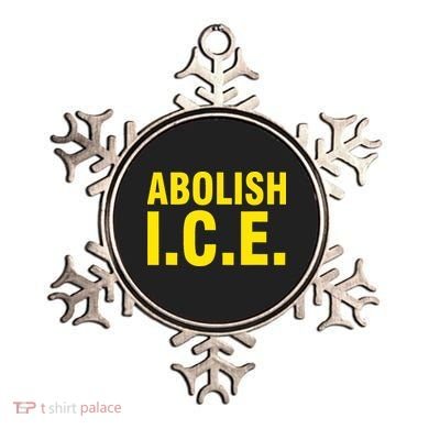 Abolish ICE Yellow Anti I.C.E Ornament