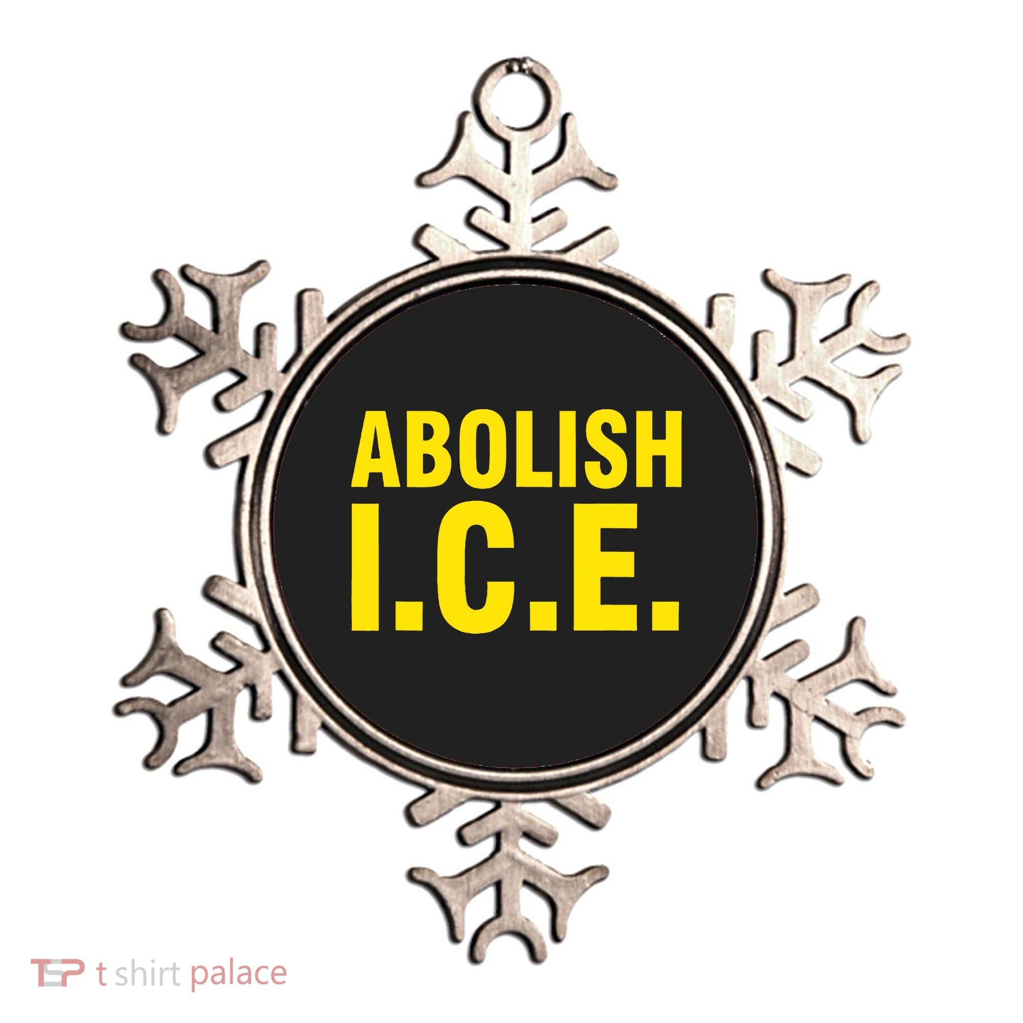 Abolish ICE Yellow Anti I.C.E Ornament