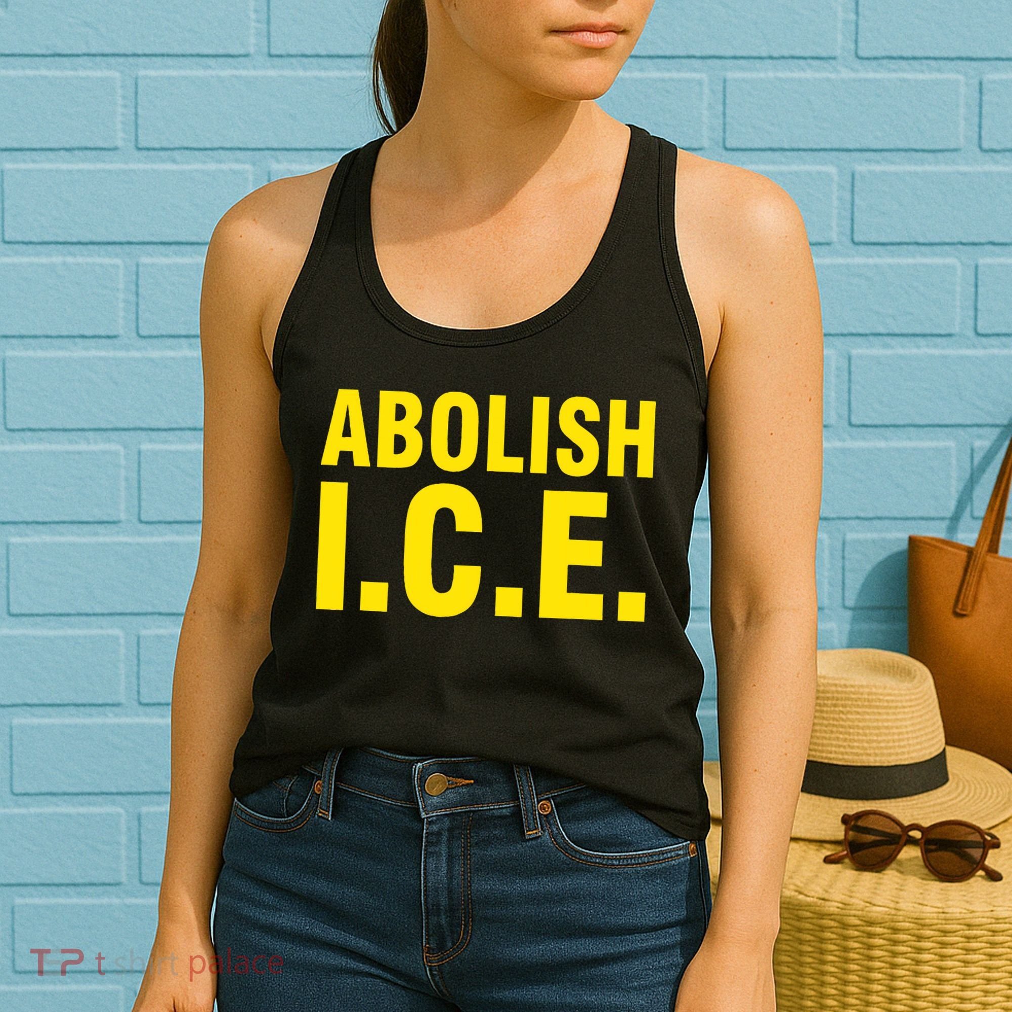 Abolish ICE Yellow Anti I.C.E Women's Tank Top