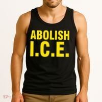 Abolish ICE Yellow Anti I.C.E Tank Top thumb 3