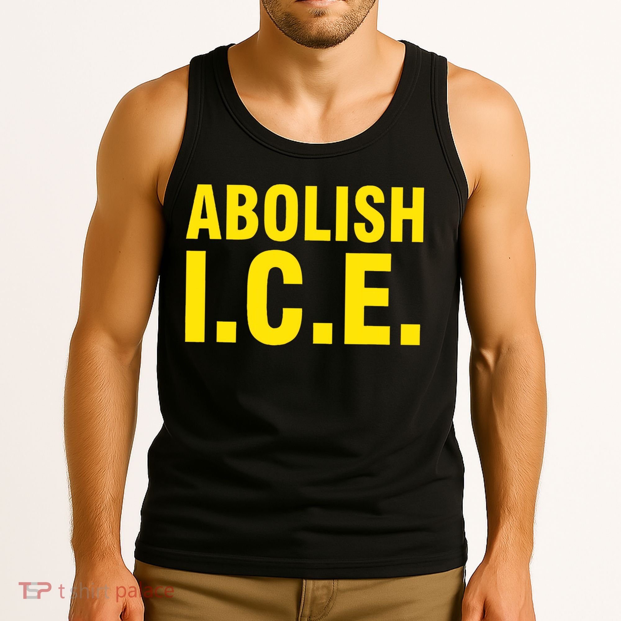 Abolish ICE Yellow Anti I.C.E Tank Top