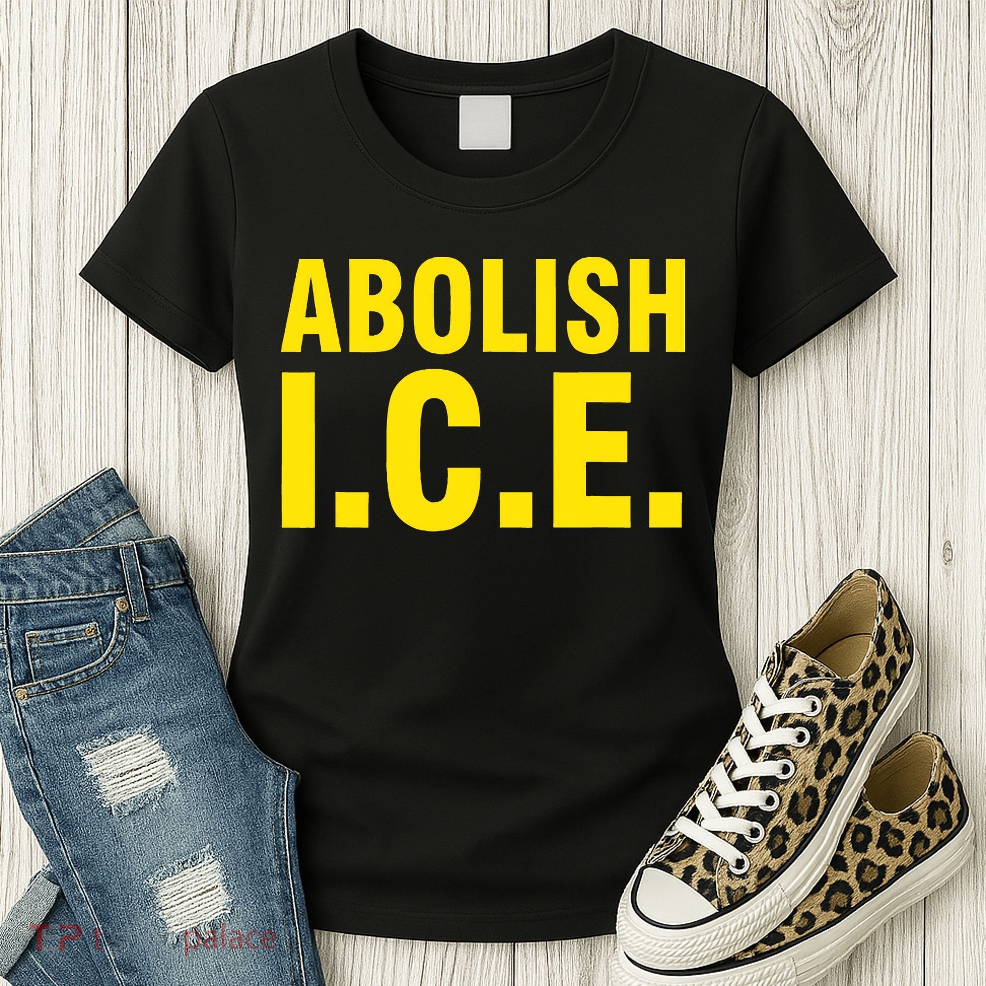 Abolish ICE Yellow Anti I.C.E Women's T-Shirt
