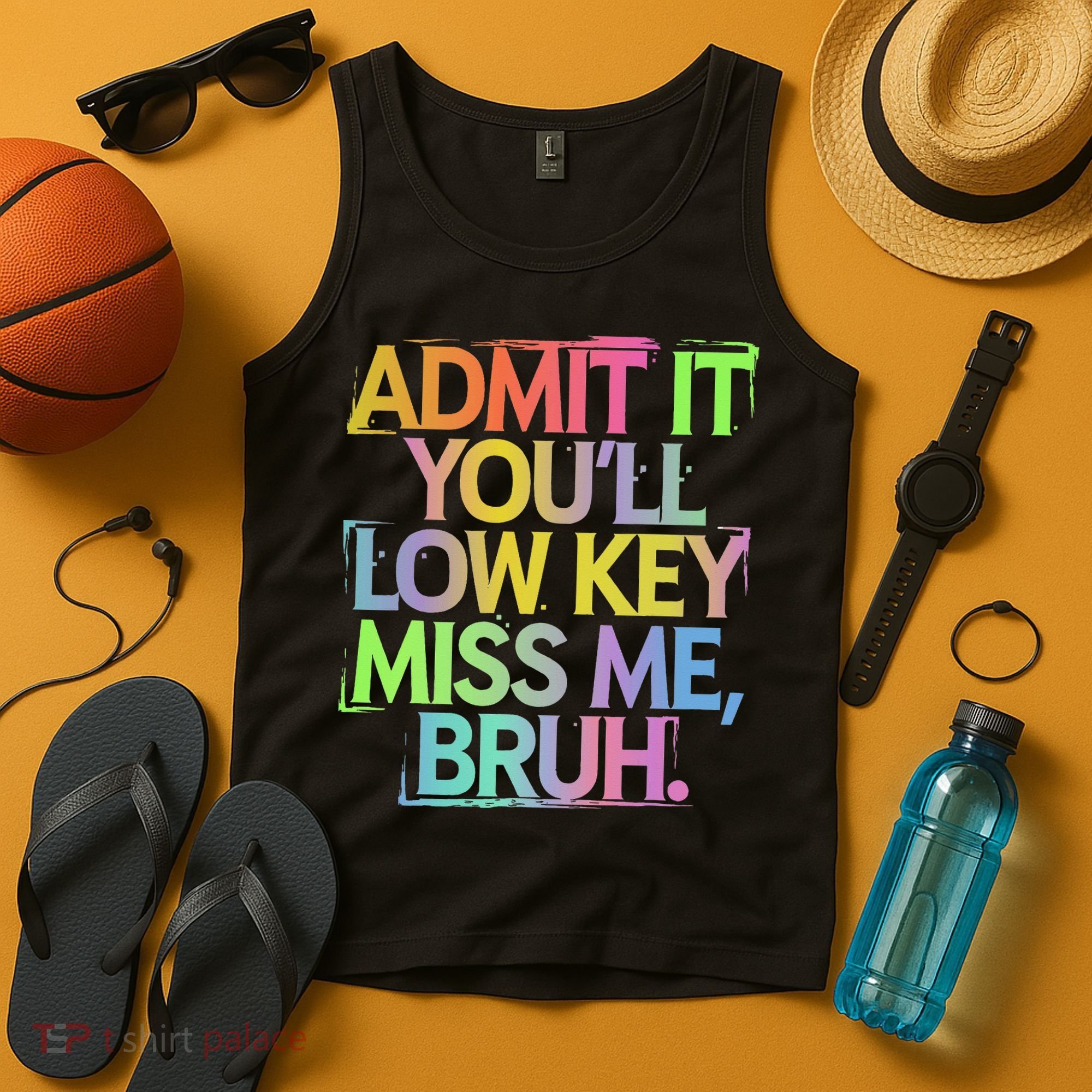 Admit It Youll Low Key Miss Me Bruh Funny Bruh Teacher Gift Tank Top