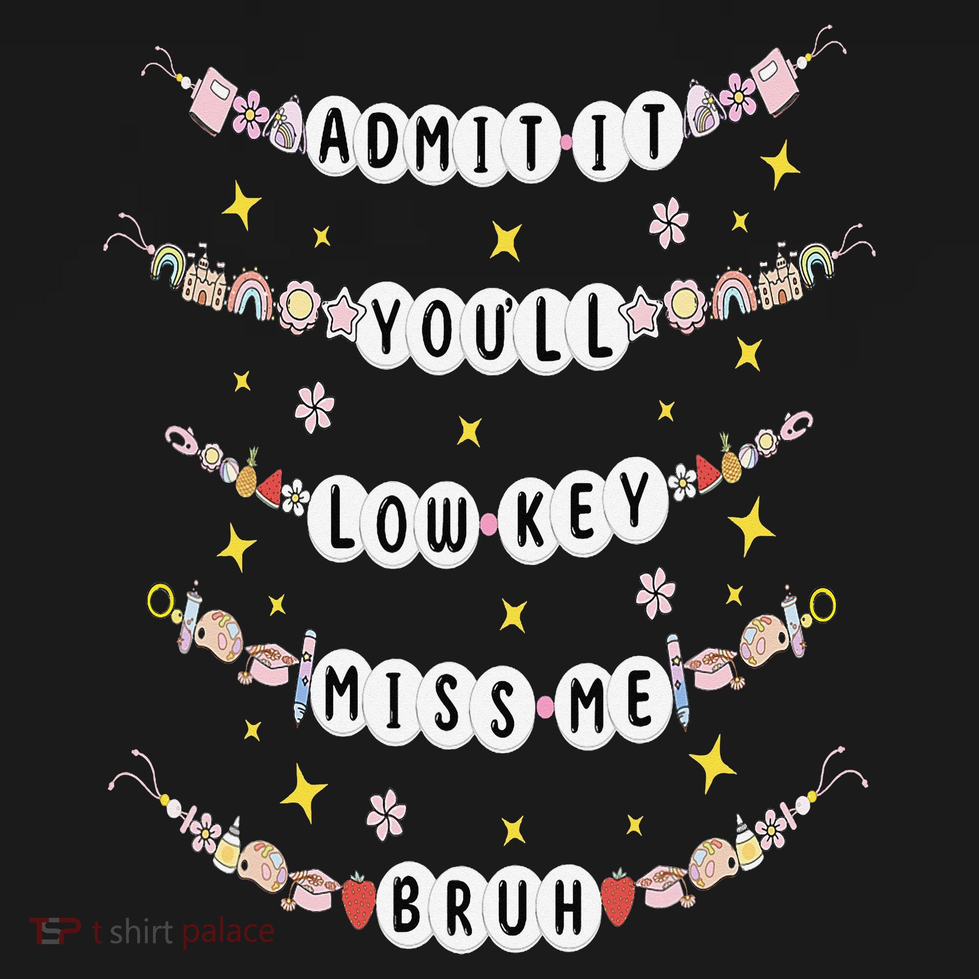Admit It Youll Lowkey Miss Me Bruh Bracelets Teacher Women's Tank Top