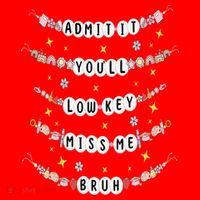 Admit It Youll Lowkey Miss Me Bruh Bracelets Teacher Santa Hat thumb 1