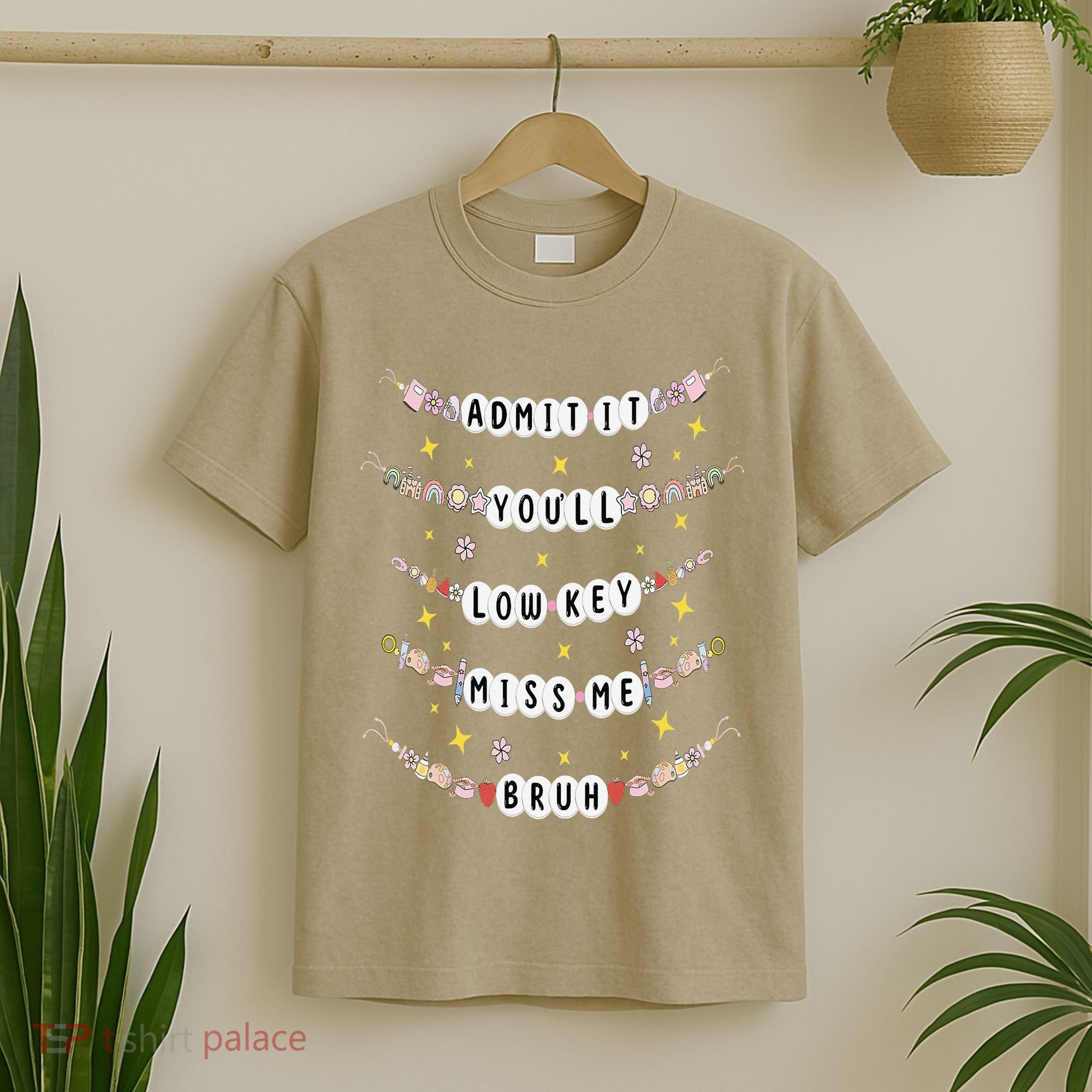 Admit It Youll Lowkey Miss Me Bruh Bracelets Teacher T-Shirt