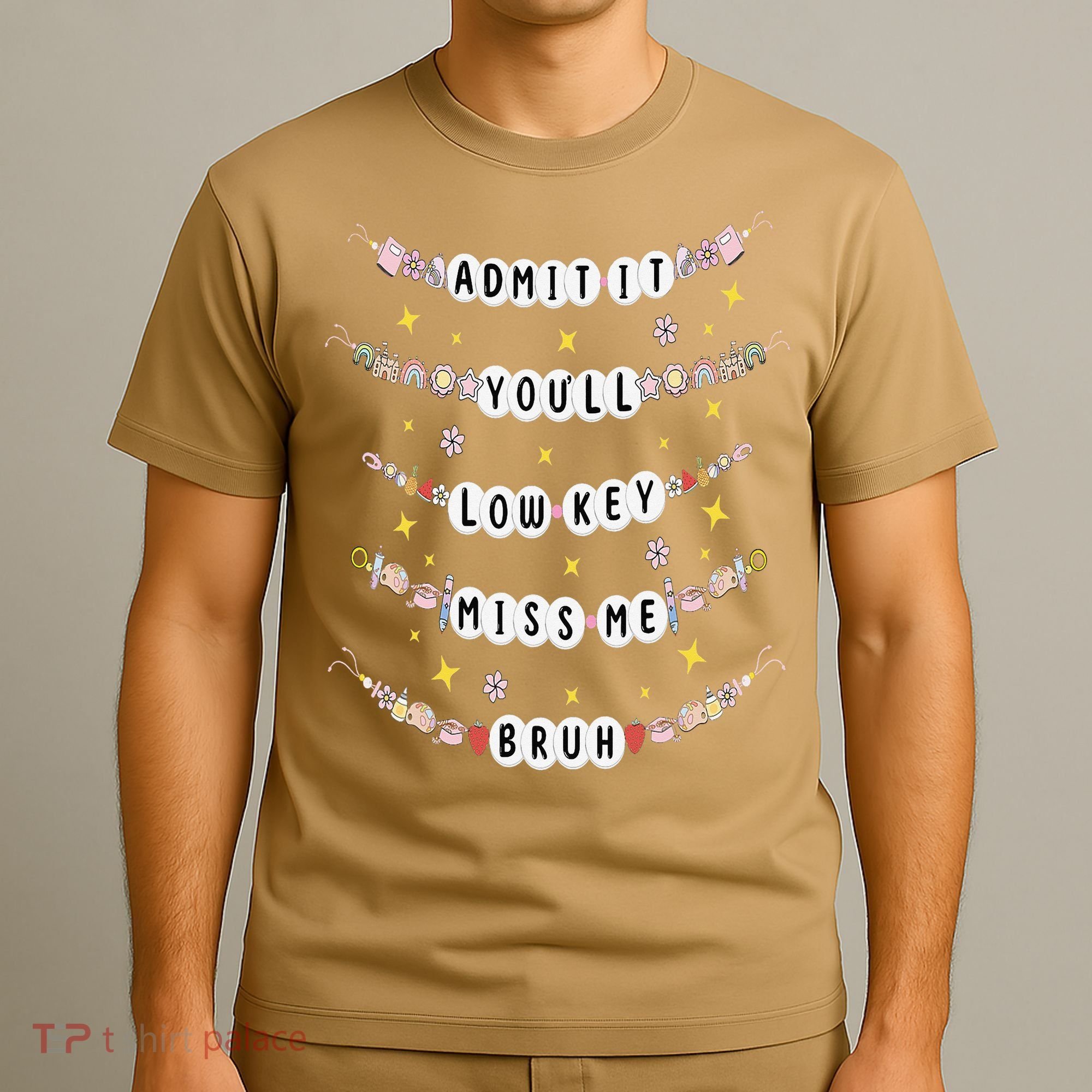 Admit It Youll Lowkey Miss Me Bruh Bracelets Teacher T-Shirt