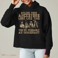 American Indian Youre Probably An Immigrant Ladies Heavyweight Boxy Pullover Hoodie thumb 0