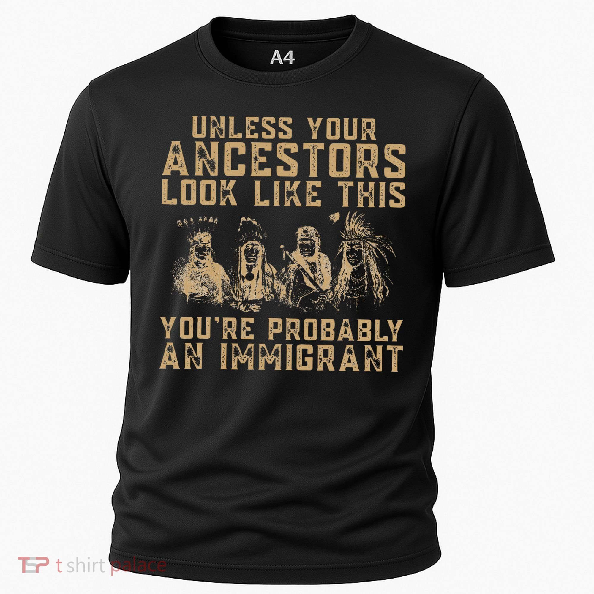 American Indian Youre Probably An Immigrant Cooling Performance Crew T-Shirt