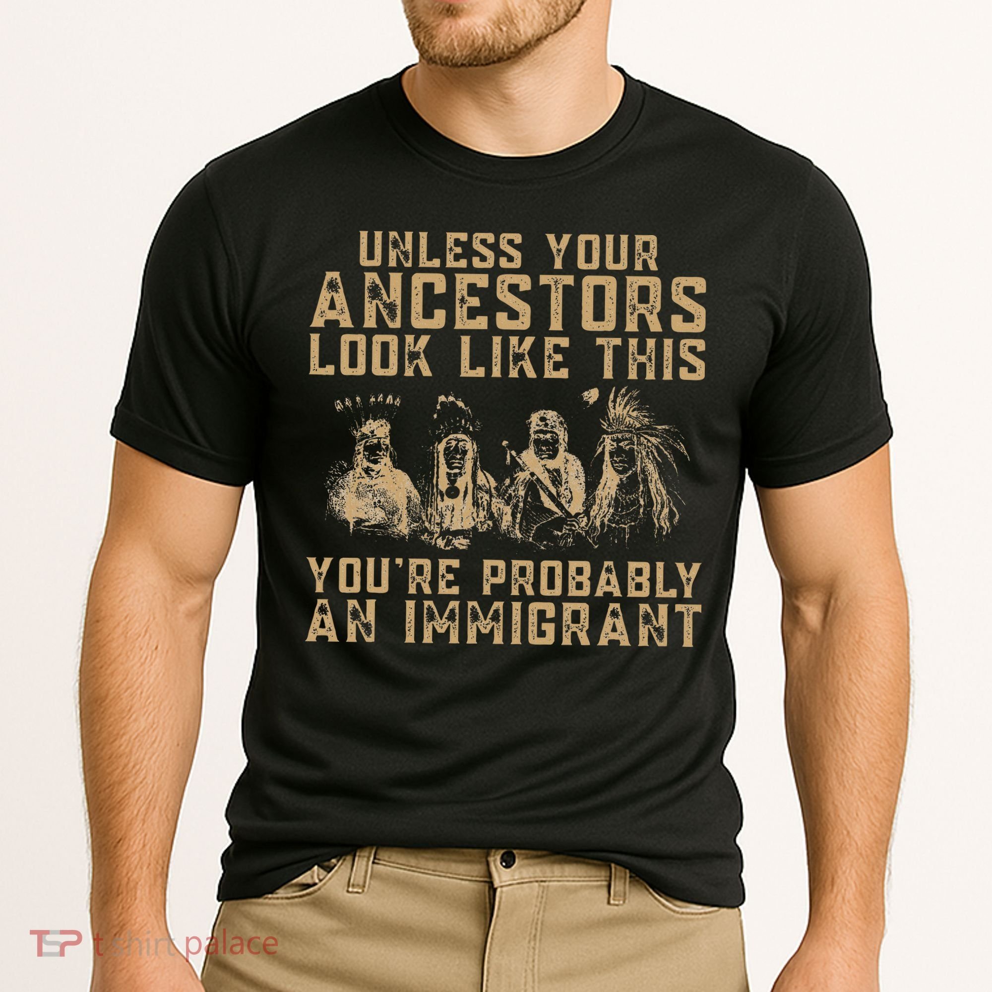 American Indian Youre Probably An Immigrant Cooling Performance Crew T-Shirt