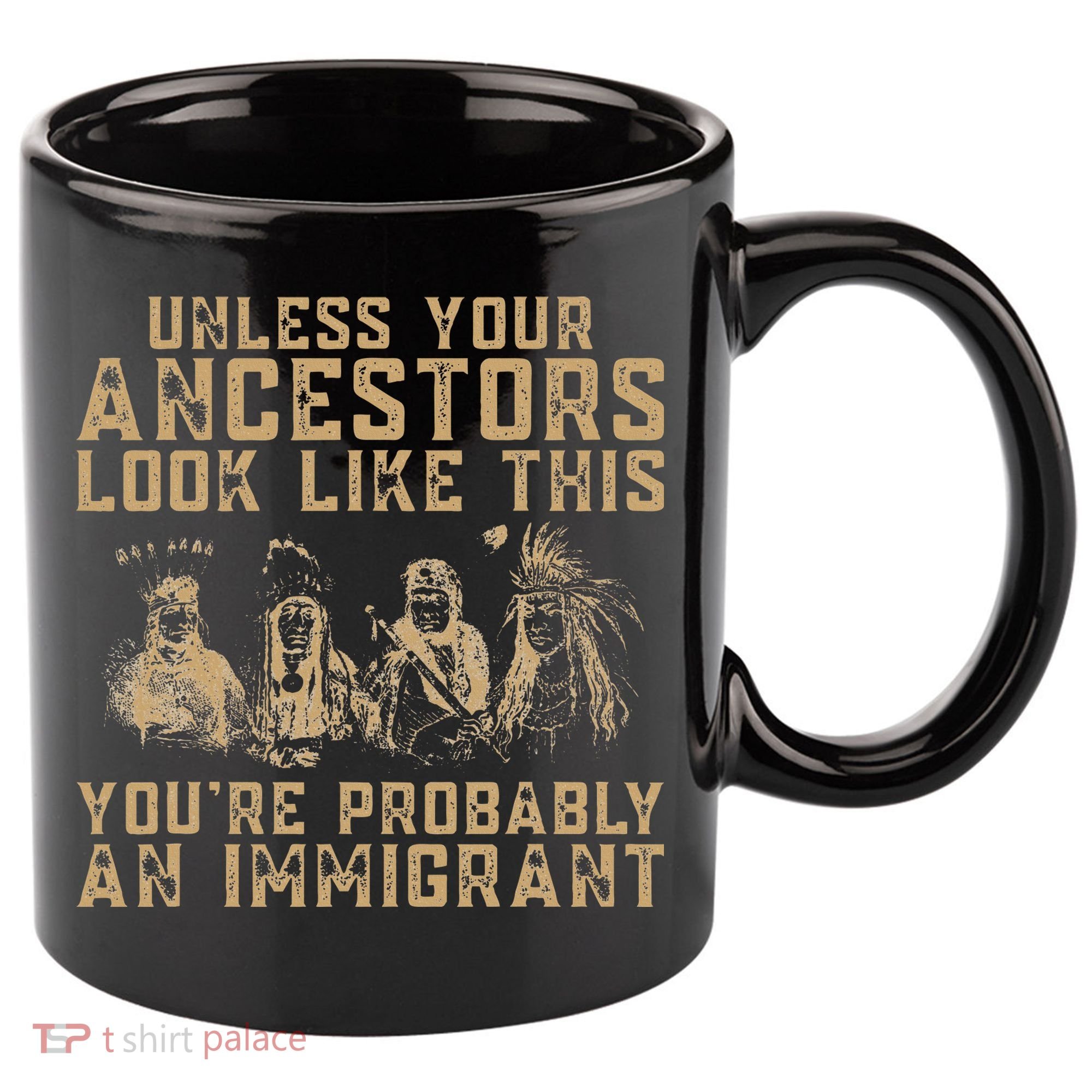 American Indian Youre Probably An Immigrant 11oz C Handle Ceramic Mug