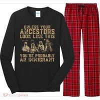 American Indian Youre Probably An Immigrant Long Sleeve Pajama Set thumb 0
