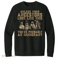 American Indian Youre Probably An Immigrant V.I.T. Fleece Crew Sweatshirt thumb 0