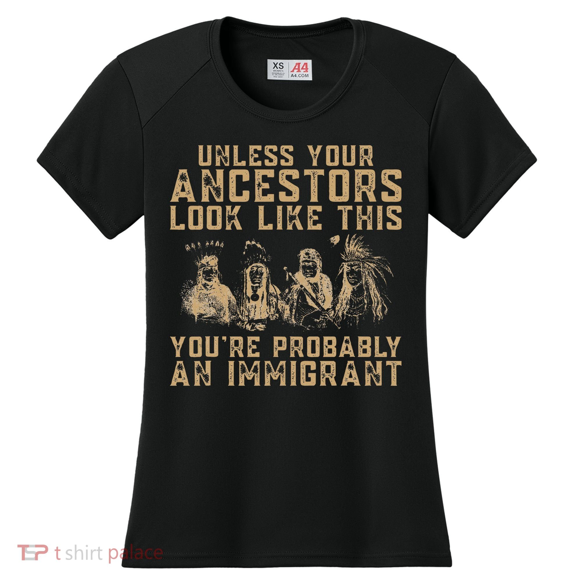 American Indian Youre Probably An Immigrant Women's Cooling Performance Crew T-Shirt