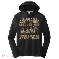 American Indian Youre Probably An Immigrant Performance Fleece Hoodie thumb 0