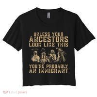 American Indian Youre Probably An Immigrant Women's Crop Top Tee thumb 0