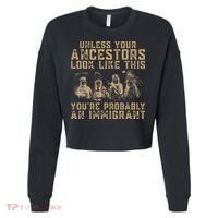 American Indian Youre Probably An Immigrant Cropped Pullover Crew thumb 0
