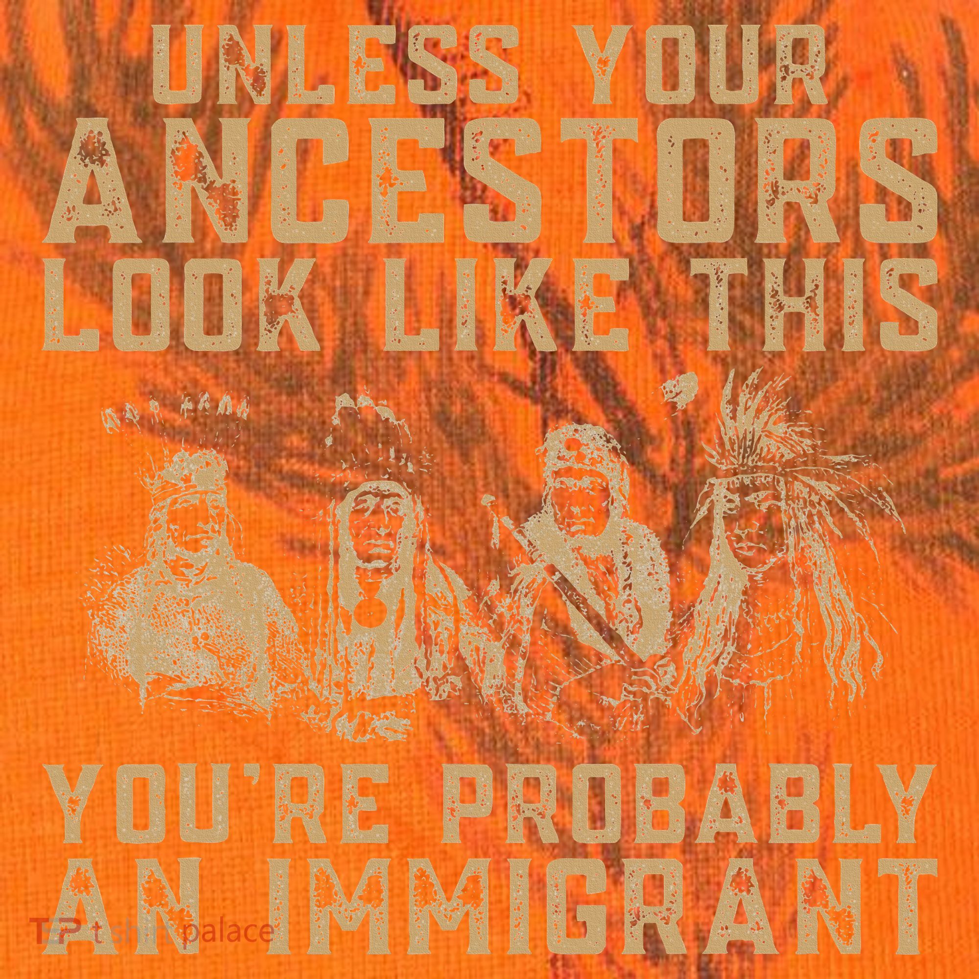 American Indian Youre Probably An Immigrant Kati Licensed 12" Camo Cuffed Beanie