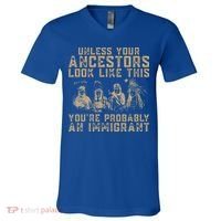 American Indian Youre Probably An Immigrant V-Neck T-Shirt thumb 0