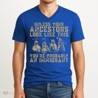 American Indian Youre Probably An Immigrant V-Neck T-Shirt thumb 2