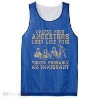 American Indian Youre Probably An Immigrant Mesh Reversible Basketball Jersey Tank thumb 0