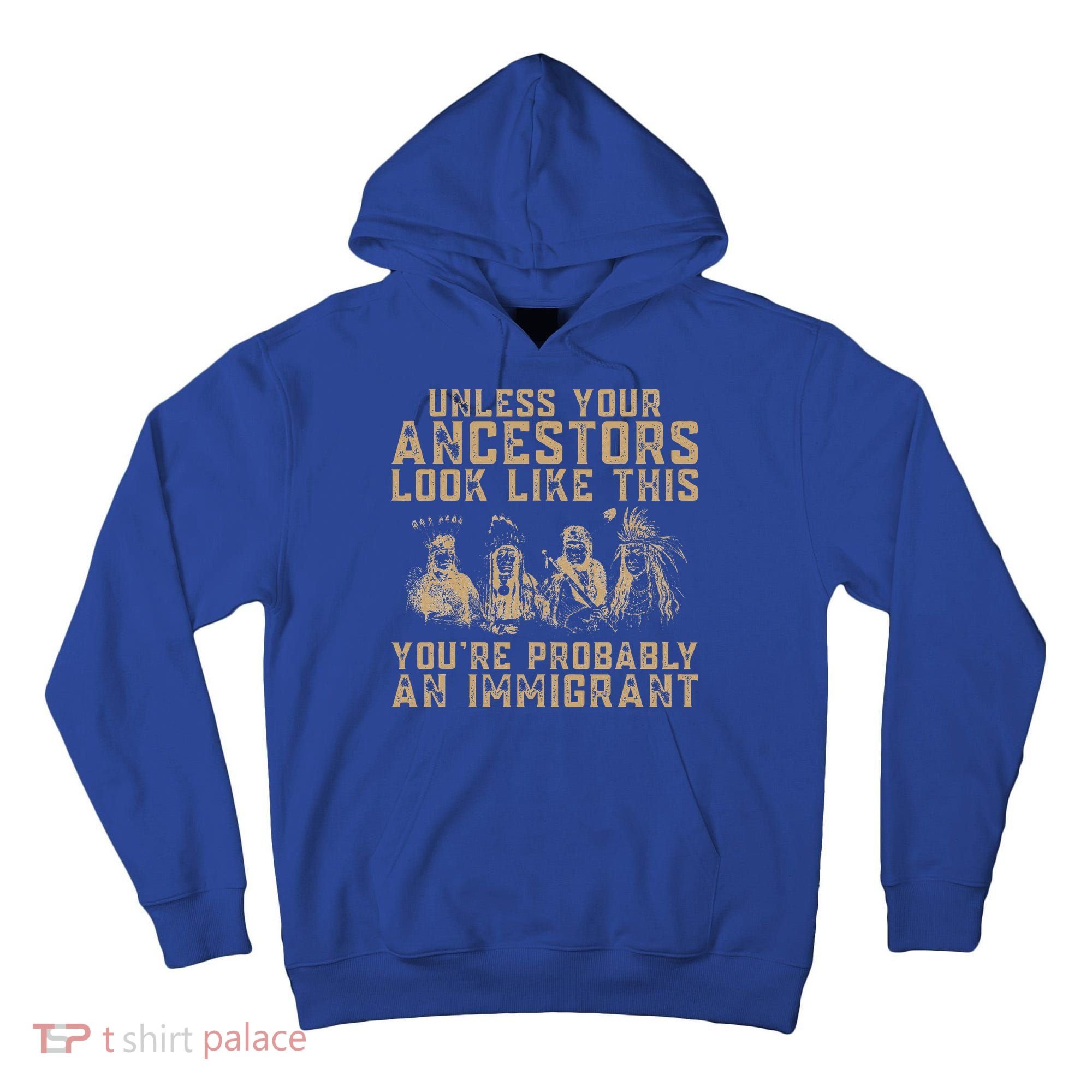 American Indian Youre Probably An Immigrant Tall Hoodie