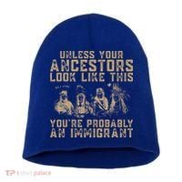 American Indian Youre Probably An Immigrant Short Acrylic Beanie thumb 0