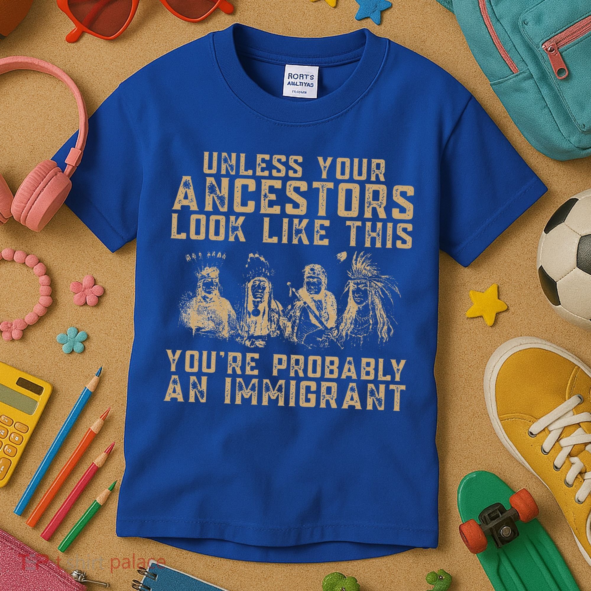 American Indian Youre Probably An Immigrant Kids T-Shirt