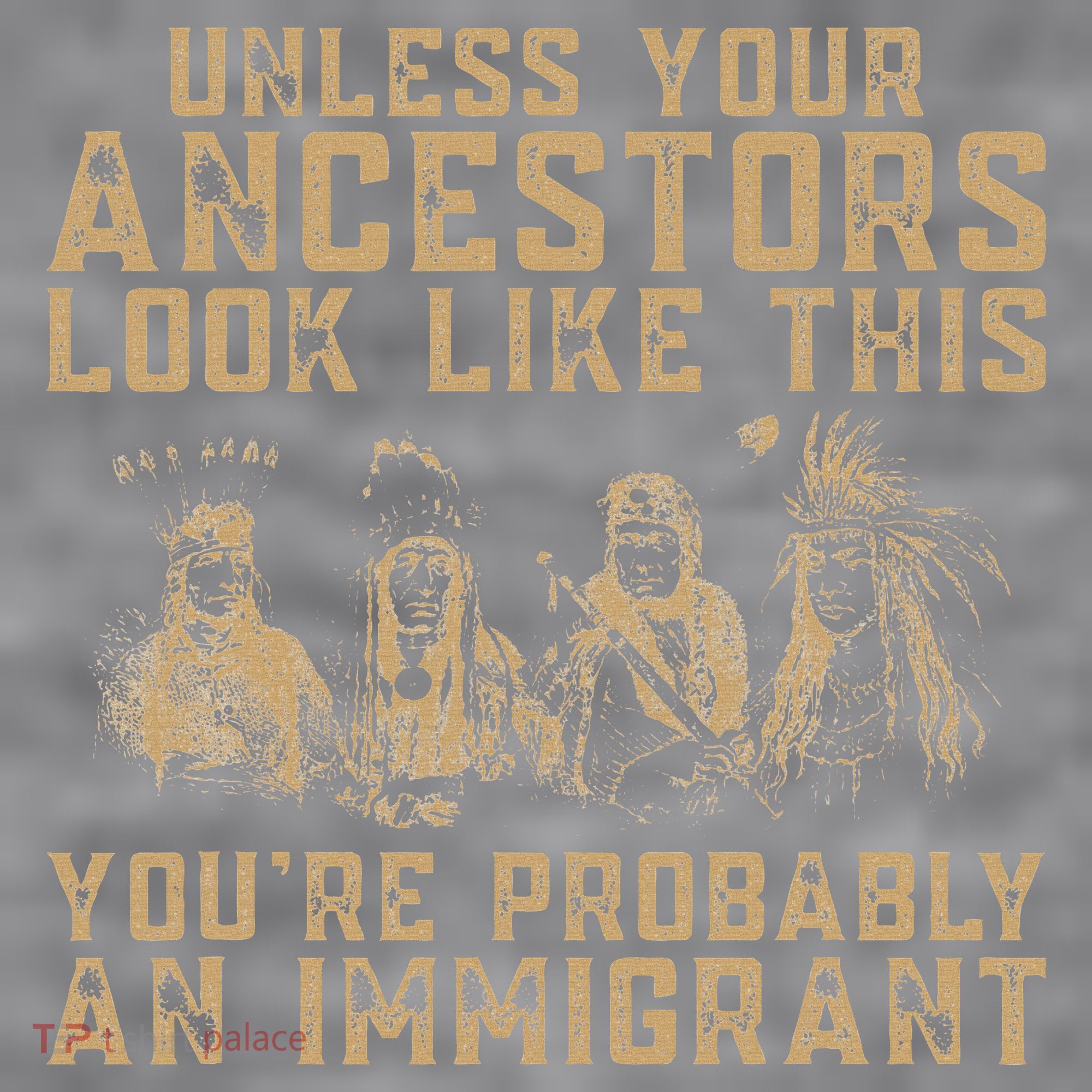 American Indian Youre Probably An Immigrant Women's Racerback Cropped Tank