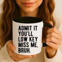 Admit It Youll Low Key Miss Me Bruh Funny Teacher Summer Coffee Mug thumb 3