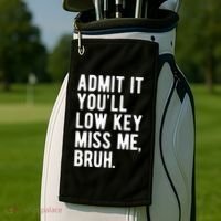 Admit It Youll Low Key Miss Me Bruh Funny Teacher Summer Golf Towel thumb 2
