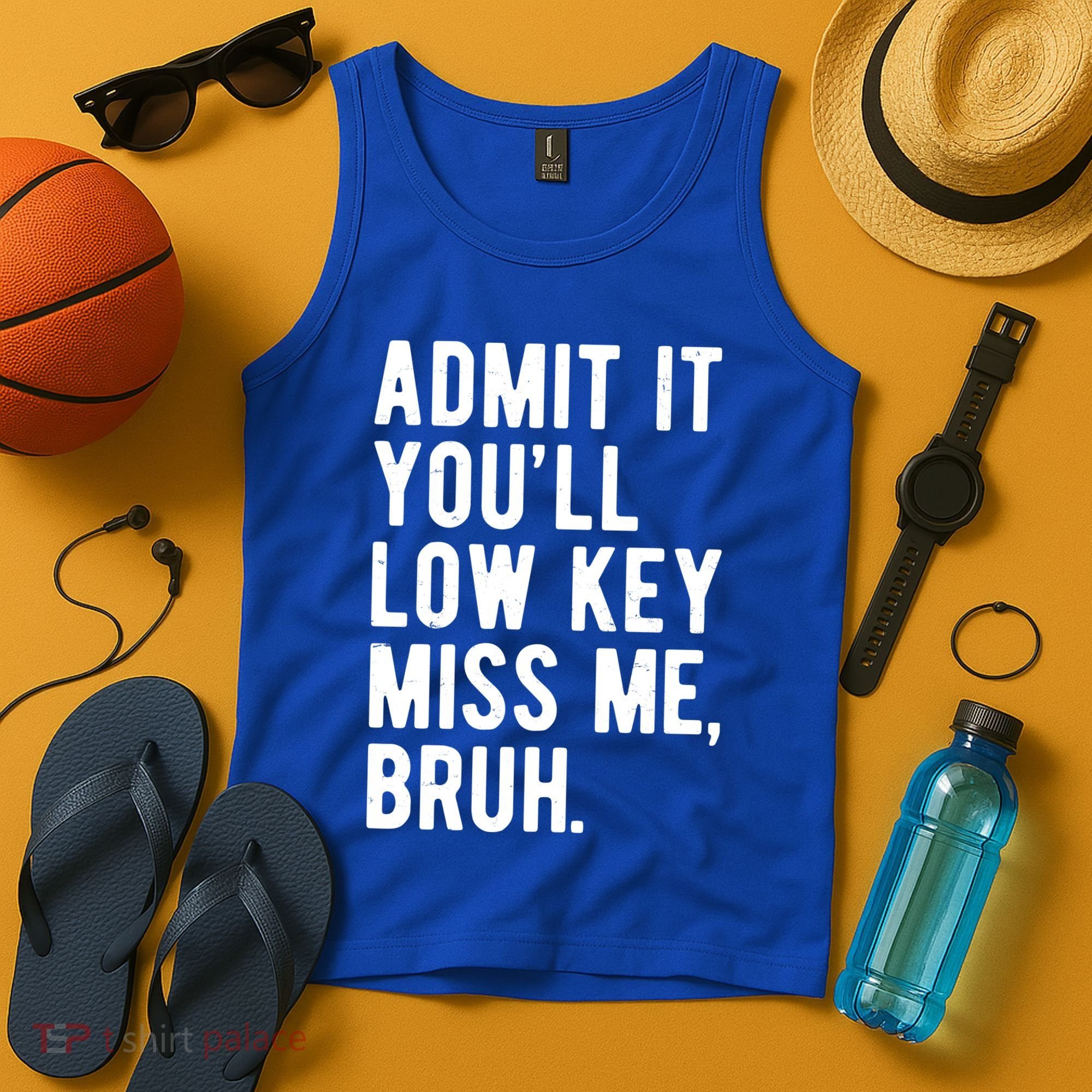 Admit It Youll Low Key Miss Me Bruh Funny Teacher Summer Tank Top
