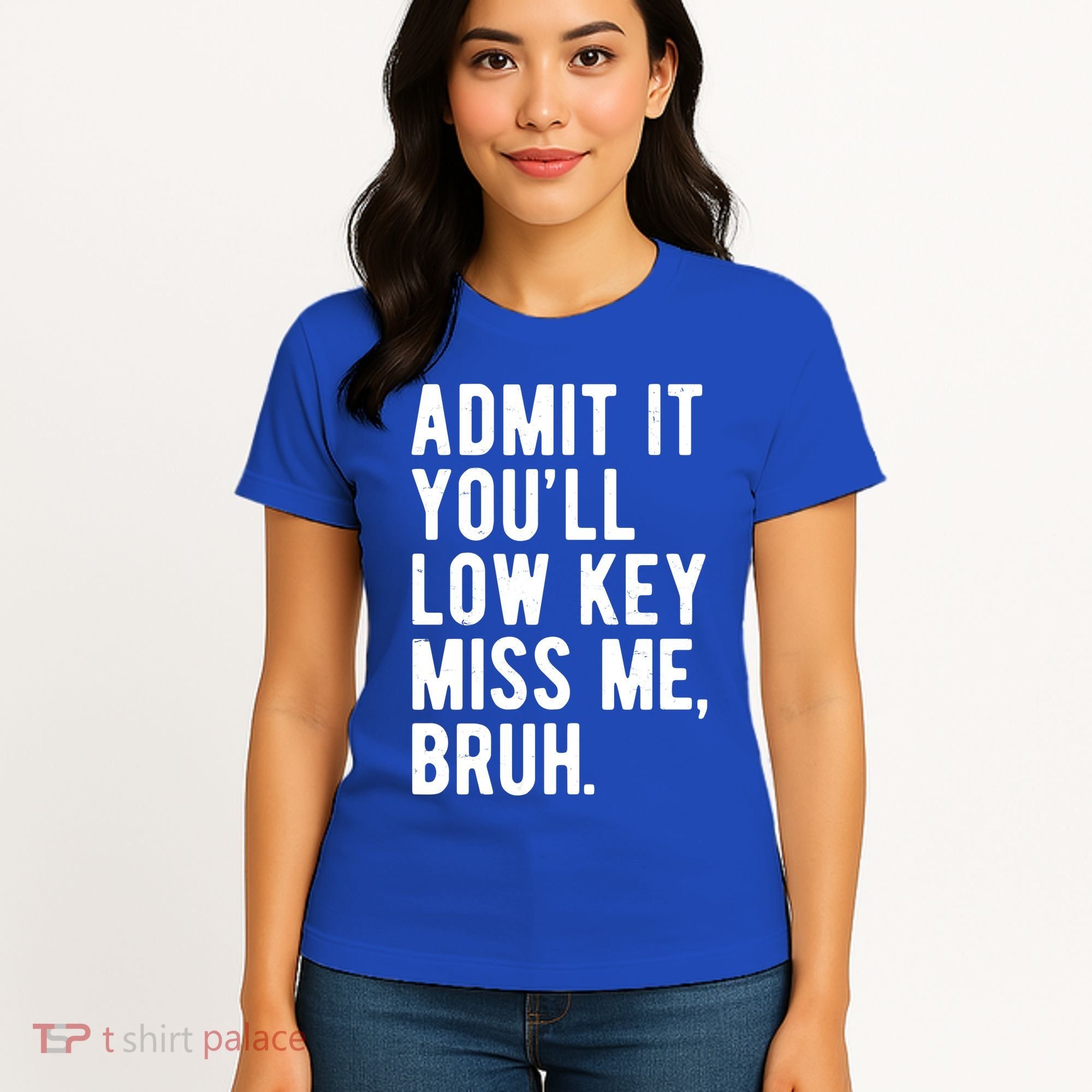 Admit It Youll Low Key Miss Me Bruh Funny Teacher Summer Women's T-Shirt