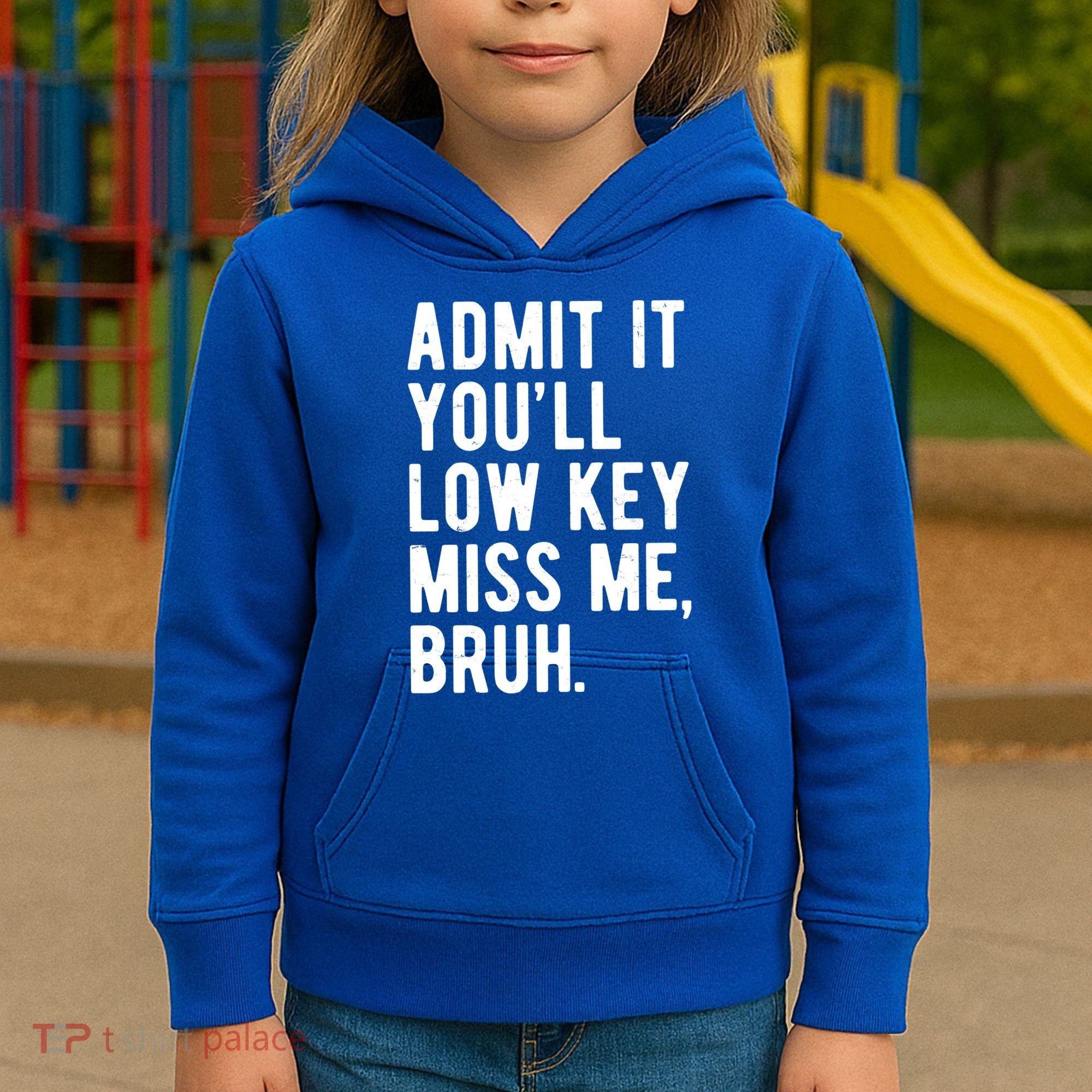 Admit It Youll Low Key Miss Me Bruh Funny Teacher Summer Kids Hoodie