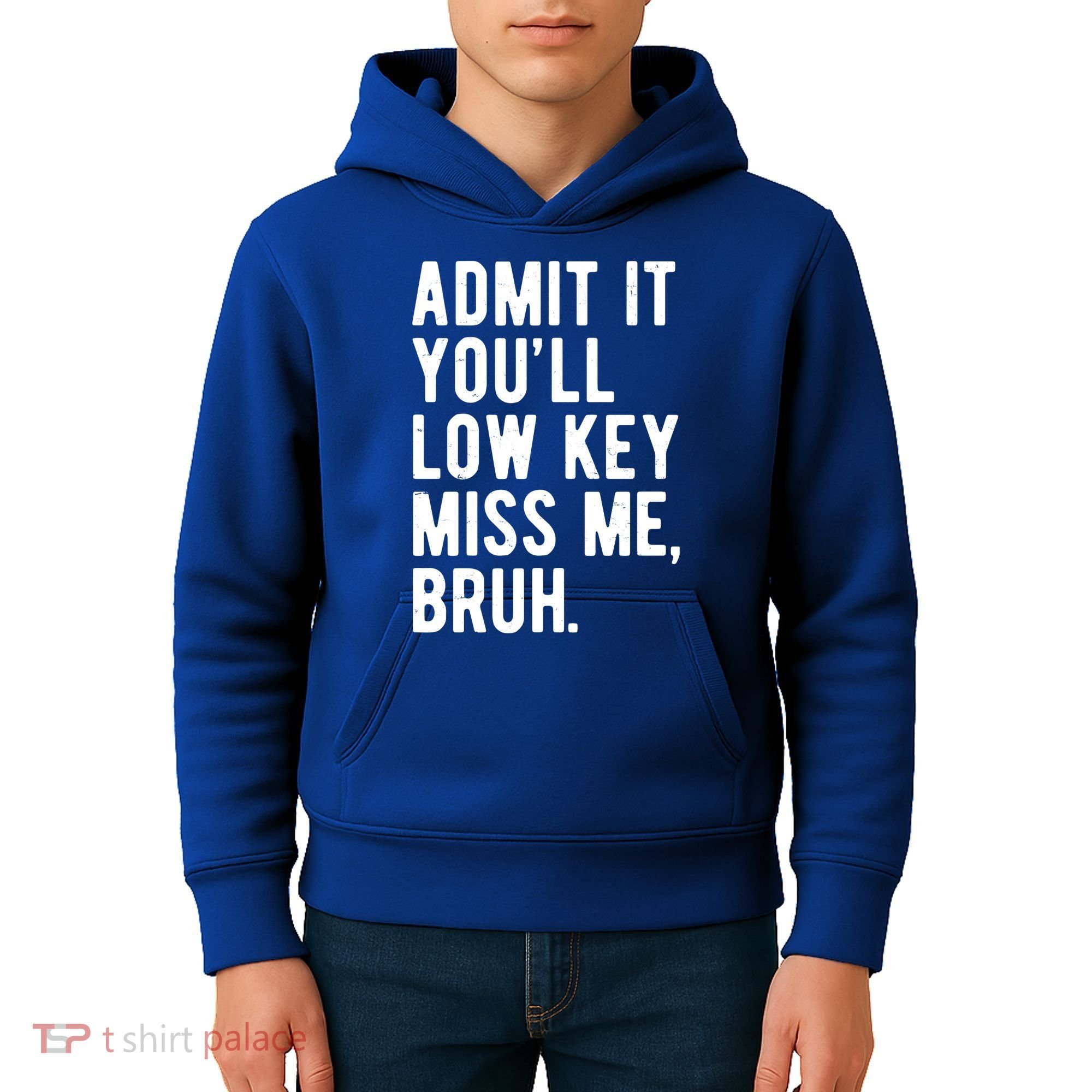 Admit It Youll Low Key Miss Me Bruh Funny Teacher Summer Kids Hoodie