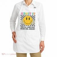  Admit It You'll Low Key Miss Me Bruh Graphic Teacher Apron thumb 2