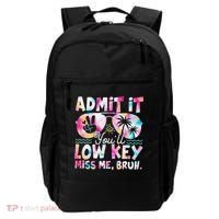 Admit It Youll Low Key Miss Me Bruh Tie Dye Beach Teacher Backpack thumb 0
