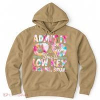 Admit It Youll Low Key Miss Me Bruh Tie Dye Beach Teacher Hoodie thumb 0