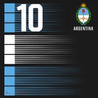 Argentina Jersey 10 Soccer World USA-Made Doggie Bandana thumb 2
